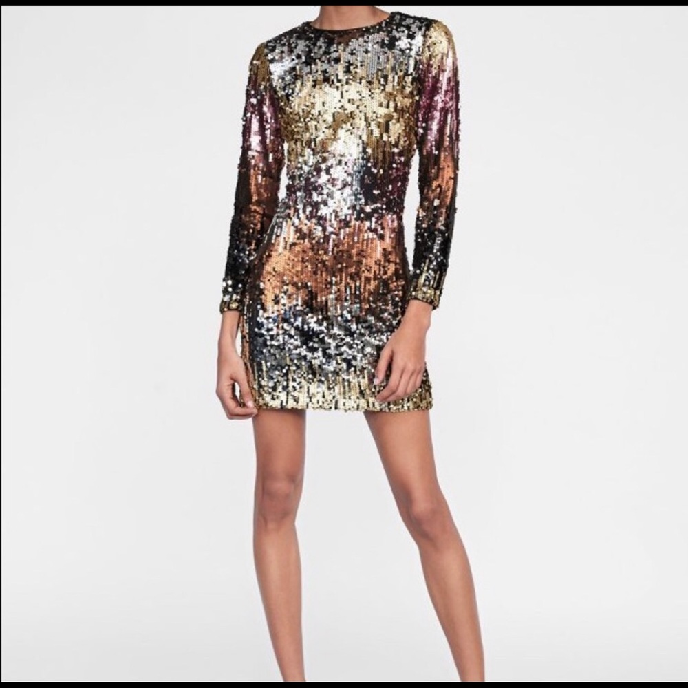 Zara Sequin Ombré Mini